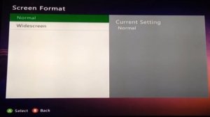 How to change your xbox to Normal/Widescreen for screen display