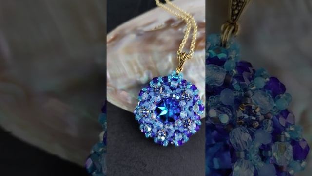 Кулон ручной работы, с ювелирным кристаллом. Handmade pendant, crystal pendant