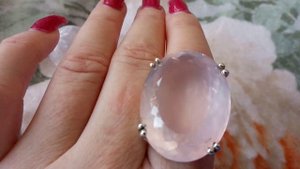 РОЗОВЫЙ КВАРЦ ? ?, ДВА ✌️ ЧУДЕСНЫХ КОЛЬЦА С ШИКАРНЫМИ КРУПНЫМИ КАМНЯМИ ??