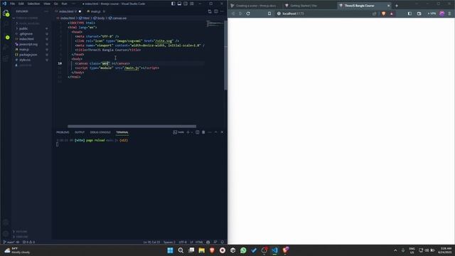 ThreeJS Bangla Tutorial Part 2 - Setting up a threejs project using vite | @shariarsensei смотреть онлайн