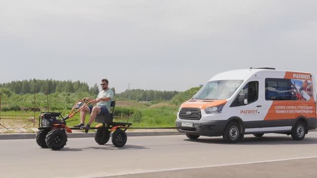 Сможет мотоблок PATRIOT Урал отбуксировать машину?