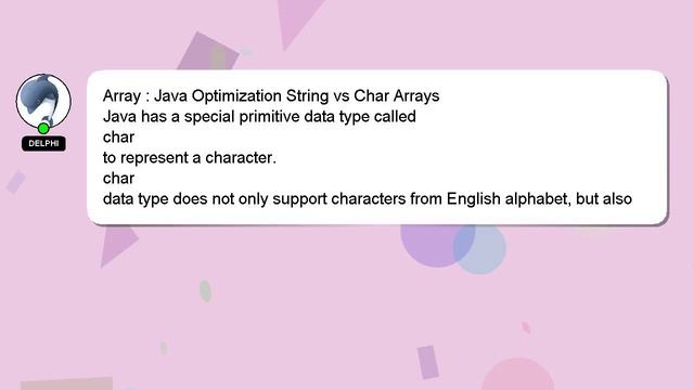 Array : Java Optimization String vs Char Arrays