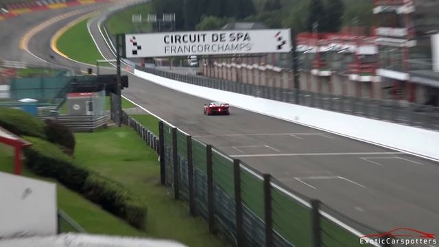 Ferrari FXX K #69 going FLATOUT on Track - Flames, Accelerations & Fly By's ! смотреть онлайн