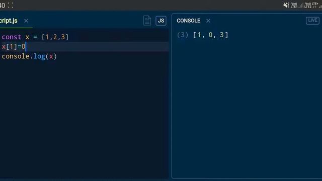 Const in JavaScript | Constant | var let const | Example