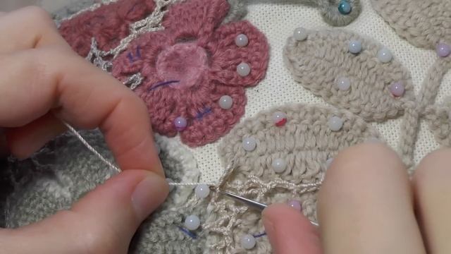 Сетка в ирландском кружеве.Как соединять мотивы. Ирландское кружево. Irish lace. irish crochet.