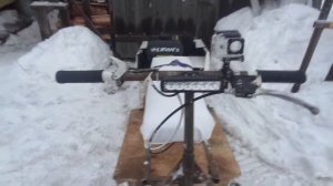 Самодельная мотособака 18 сил с лыжным модулем