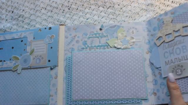 Скрапбукинг _Альбом ручной работы_ 20_20,нежный для мальчика.mp4 смотреть онлайн