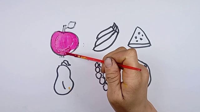 How to draw fruits for kids | Сурет салу жемістер | Легкий рисунок фрукты для детей