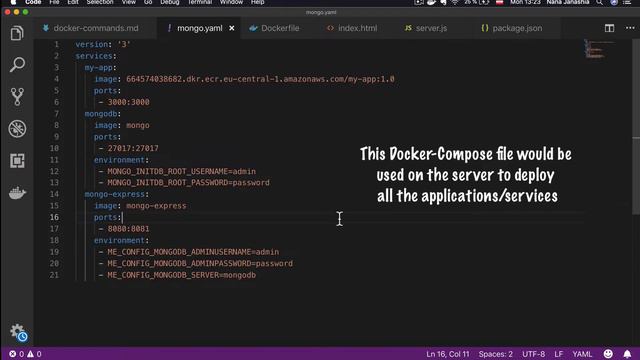 FDS-00002 | Docker | Docker Tutorial 11 | Deploying the containerized application with Docker Compos