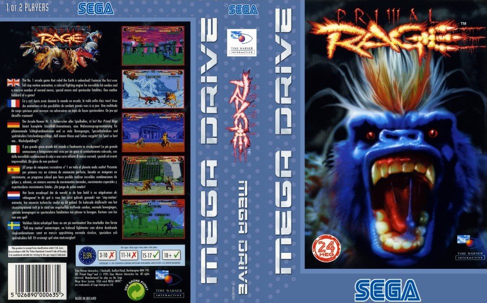 Sega Mega Drive 2 (Smd) 16-bit Primal Rage Полное Прохождение смотреть онлайн