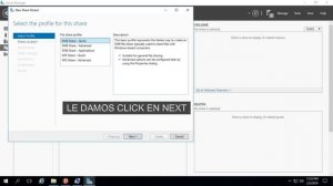 Compartir archivos en SMB en Windows Server 2016