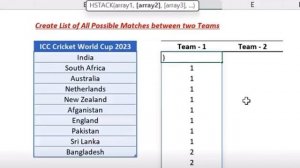 Excel Best Use | World Cup Team Schedule #microsoftexcel