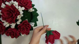 БУКЕТ РОЗ ИЗ ГОФРИРОВАННОЙ БУМАГИ | РОЗА ИЗ ГОФРИРОВАННОЙ БУМАГИ | DIY
