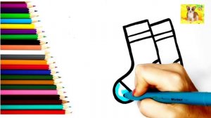 Как нарисовать НОСКИ.Простые рисунки НОСКИ#милыерисунки#