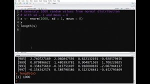 R Programming - Generate random values from normal distribution