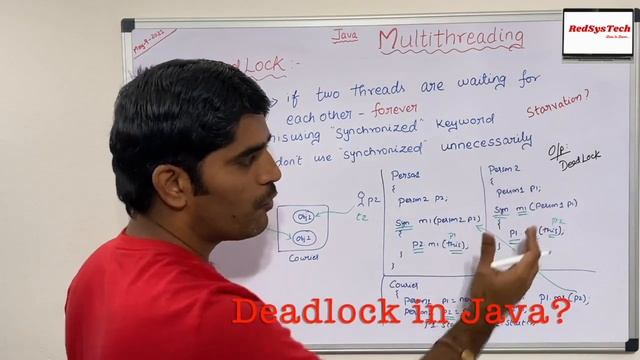 # 140 Deadlock in Java Multithreading | Java - Thread Deadlock | Deadlock | java 8 |Java| RedSysTec