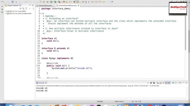 # 56 How to implement Multiple inheritance in Java? | Multiple inheritance in java |Java| RedSysTec смотреть онлайн