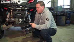 Кронштейн под заднюю лебедку на CF MOTO Z8. Тюнинг багги от КвадроПро.