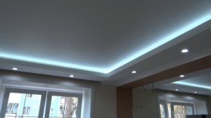 Как сделать потолок из гипсокартона со светодиодной подсветкой !