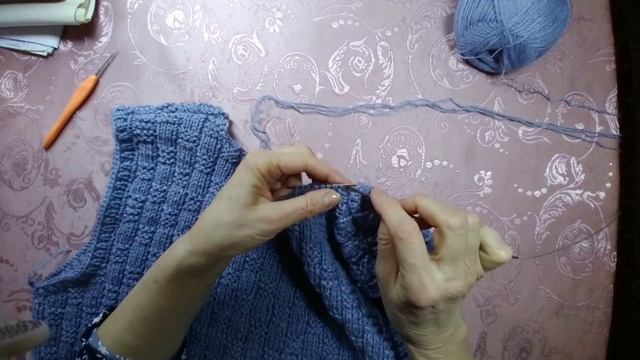 ?Вязание/ Жилет почти готов/ набор петель для горловины? смотреть онлайн