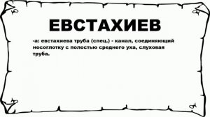 ЕВСТАХИЕВ - что это такое? значение и описание