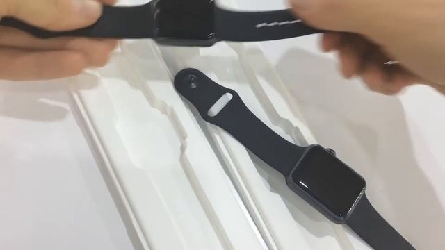 Apple Watch Sport 42mm Space Gray Aluminum Case With Black Sport Band