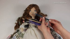 МК роспись лица текстильной куклы. Кисти.