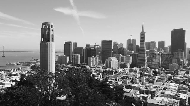 Coit Tower, San Francisco, CA- Aerial смотреть онлайн