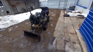 Передний отвал на минитрактор.