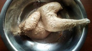 Домашний петух запечённый в духовке с картофелем