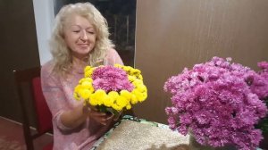 Букет из хризантемы мультифлоры .