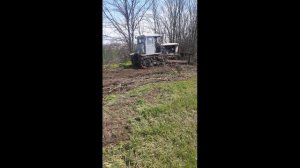 Т 74 ХТЗ Легенда СССР в работе. Бульдозер