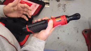 The Milwaukee M12 Cordless 3/8" Ratchet Kit 2457-21 In Action