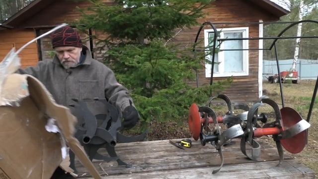Фрезы, штатные и целина для мотоблока Мобил К МКМ 3 про. Часть 1. Распаковка. Готовлюсь к посевной.