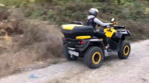 She is riding can am outlander 1000 XTp