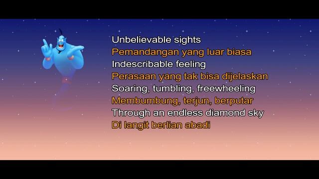 A WHOLE NEW WORLD Lyrics SUBTITLE INDONESIA смотреть онлайн