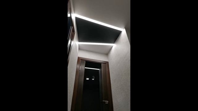 Световые линии на натяжном потолке в коридоре Кострома смотреть онлайн
