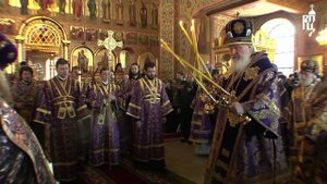 Патриарх совершил литургию в Гефсиманском скиту
