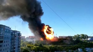 Пожар на заправке, Гусинобродское шоссе, около МЖК, Новосибирск, 14.06.2021.Трагедия без комментари
