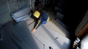 Полы по грунту. Укладка плит экструдированного пенополистирола.