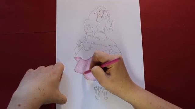 Барби в платье Как нарисовать красивую девушку Barbie How to draw girl. Pencil drawing girl tutoria смотреть онлайн
