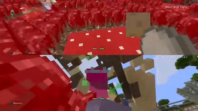 Minecraft - Играем с сестрой в мини игры,снежки,лопаты,падения ...)))(Xbox One) смотреть онлайн