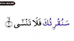 Quran Lesson # 169/Surrah tul Aalaa ayaah 5-6