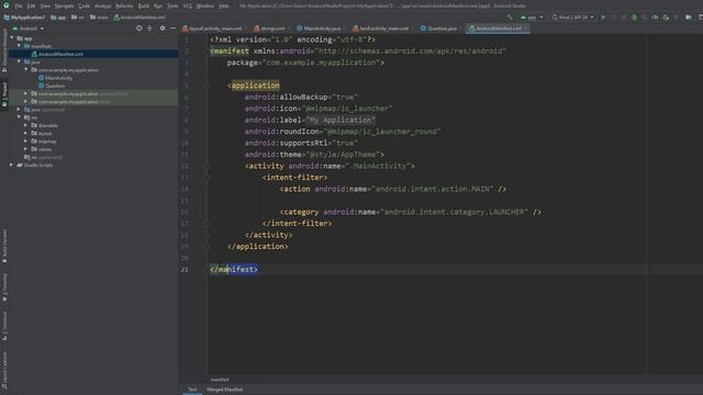 Разработка приложений для Android - урок №13 (Манифест приложения)