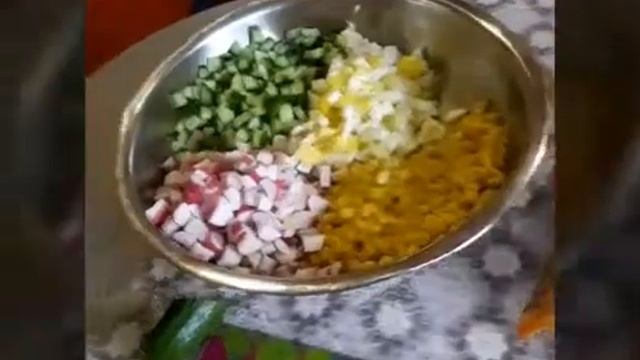 Крабовый салат.