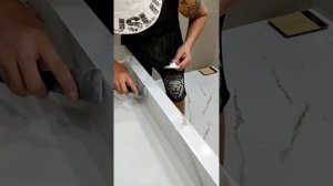 Формирование внешнего угла из эпоксидной затирки, раковина из керамогранита #uzbekmaster #раковина
