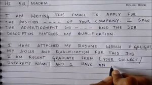 Email Writing for Job Application | How to Write an Email for Your Job Application | Rough Book