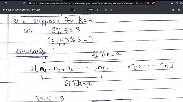 974 Subarray Sums Divisible by K (Lang: C++ & Java) - Leetcode January Challenge 2023 смотреть онлайн