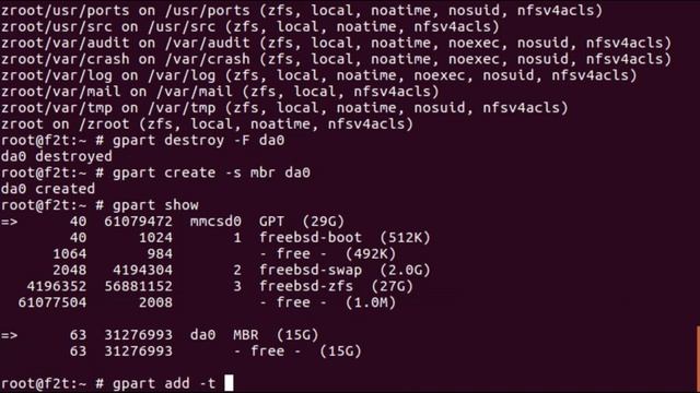 Форматирование USB диска на FreeBSD смотреть онлайн