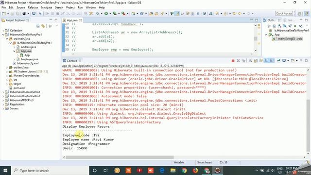Hibernate Mapping [One-To-Many ( Display)] | Hibernate Core Tutorial in Hindi | #10